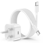 iPhone 15 16 Fast Charger and Cable/2M, 20W Wall Charging Plug with USB C to C Cable Lead, Type C Charger Power Adapter for Apple iPhone 16 Pro/16 Pro Max/15 Plus/15 Pro Max/iPad Pro 12.9/5/4/3th/Mini