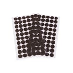 cyclingcolors Scratch Autocollant Rond Double Face Pastille Scratch Autocollant Crochets Boucles Création Couture Carterie DIY Artisanat 60 paires 15mm, marron foncé