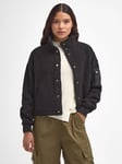 Barbour International Callie Fleece Bomber Jacket, Black