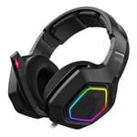 Pelikuulokkeet Basso Stereo Mukavat Luonnolliset Kannettava E Sports Headset PS4:lle ja PC K10 Blackille