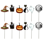 48 st Halloween Tecknad Dessert/Cake Toppers