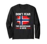 Vintage Norway Flag Don't Fear The Norwegian Is Here Long Sleeve T-Shirt