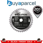 Evolution FW185TCT-40 Fine Wood Mitre/Table Saw Blade 185 x 20mm x 40T