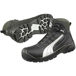 Botte de sécurité Cascades Mid pointure 47 noire/blanche S3 ci hi hro src en iso 20345 cuir de vache pleine fleur