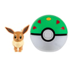 Pokémon Clip ‘N’ Go Eevee and Friend Ball - Includes 2-Inch Battle Figure and Fr