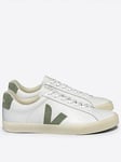 Veja Womens Esplar Logo Trainers - White/Green, White/Green, Size 3, Women