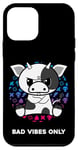 Coque pour iPhone 12 mini Bad Vibes Only Grumpy Looking Figurine de vache