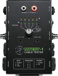 Mackie MTest-1 - Testeur de câbles avec sélecteur de broche à 6 positions et 7 types de connecteurs : jacks 6,35 mm TRS et TS, mini-jacks 3,5 mm TRS et TS, XLR, RCA/Phono, Speakon, MIDI et banane