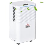 HOMCOM 12L/Day Portable Quiet Dehumidifier for Home, Electric Air De-Humidifier