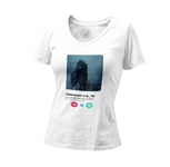 T-Shirt Femme Col V Cavalier Sans Tête Réseau Social Rencontre Amour