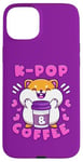 Coque pour iPhone 15 Plus Hamster, K-Pop et café, musique coréenne, mignon et enjoué