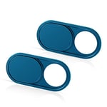 CloudValley Cache Webcam, 0.6mm Ultra-Mince métal, Cache Camera pour Ordinateur Portable, MacBook Pro/Air, Mac, PC, iPad, Tablette, Webcam Cover 2 pcs Bleu