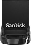 SanDisk 256GB Ultra Fit USB 3.2 Flash Drive, USB Stick, memory stick for laptops and gaming consoles, plug-and-stay, speeds up to 400 MB/s read, RescuePRO data recovery software, Black