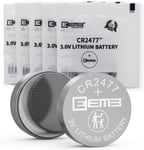 5 Pack CR2477 Batterie 3V Batterie au Lithium Bouton Pile 2477 Batterie DL2477¿ECR2477 pour Bougies éLectroniques, Lampes, TéLéCommandes, BoîTes à CléS, Alarmes, Capteurs de Contact.[G51]