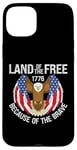 Coque pour iPhone 15 Plus USA Eagle Land of the Free à cause du courageux 4 juillet