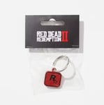 Red Dead Redemption II (2) Rockstar Logo Red Keyring Keychain - New
