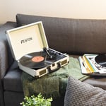 Record Player with Built-in Speakers, Bluetooth, USB Vinyl to MP3, RP115G