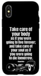 iPhone X/XS Motivational Gym Quote Care For Body & Soul Fitness Training Case