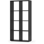 Vicco - Meuble de rangement cube Scutum, Noir, 143 x 72 cm