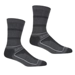 Regatta Womens/Ladies Samaris 3 Season Boot Socks (Briar Grey/Light Steel) - Dark Grey - Size UK 3-6