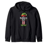 The Bookworm Elf Matching Family Christmas Book Lover Worm Zip Hoodie