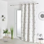 HomeMaison.com Rideau Jacquard - Gris - 140 X 260 cm