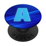 Monogram Initial Letter A Pop Socket Blue Popsocket Letter A PopSockets Swappable PopGrip