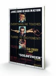 Pyramid International James Bond Goldfinger Excitement, Small Wooden Wall Art