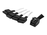 Startech.Com 1M Internal Mini Sas To Sata Cable - Sff-8643 To 4X Sata (Sas43sat1m) - Sata/Sas-Kabel - 4 X Mini Sas Hd (Sff-8643) (P) Til Sata (P) - 1 M - Svart Og Sølv - For P/N: Sff86448plt2