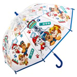 Childrens Kids Boys Paw Patrol Chase Rubble Marshall Clear Dome Umbrella Brolly