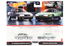 1:64 2er Jeu 1991 Nissan Sentra Se-R + Nissan Silvia (S13) Hot Wheels Premium