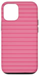 Coque pour iPhone 12/12 Pro Rose rayé mignon girly esthétique Preppy Stripe