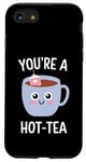 Coque pour iPhone SE (2020) / 7 / 8 Jeu de mots amusant pour la Saint-Valentin You're a Hot Tea