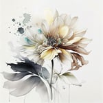 Billede Dreamy Dahlia, lærred, 70x70 cm