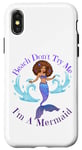 Coque pour iPhone X/XS Beach Don't Try Me I'm A Mermaid Funny Black Sirmaids Women