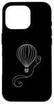 Coque pour iPhone 16 Pro Ballon à air One Line Art Dessin