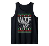 Funny Where's The Fish WTF Fisherman Ugly Christmas Sweater Tank Top