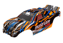 Traxxas 3726T Kaross Rustler VXL 2WD Orange Målad