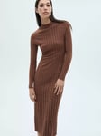 Mango Flurry Ribbed Dress