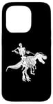 Coque pour iPhone 15 Pro Squelette Riding T-Rex Cute Dino Lovers