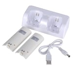 Jeux vidéo,Station de charge de batterie pour Nintendo WII, chargeur de batterie pour manette de jeu, télécommande, - Type white