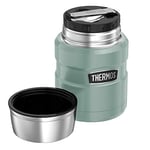 Thermos Stainless King Food Flask, 470ml Capacity - Sleek Multi- Purpose Flask for Daily Food Prep - Durable Stainless Steel with Classic Duck Egg Finish - Ideal for On-The-Go Meals & Drinks