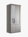 John Lewis Marlow 100cm Hinged Wardrobe with Left Mirror & 3 Drawers