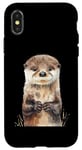 Coque pour iPhone X/XS Aquarelle Otter Baby