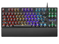 Mars Gaming MKXTKLBPT, Clavier Mécanique Ultra-compact TKL RGB, Repose-poignet, Switch OUTEMU SQ Bleu, Langue Portugaise