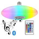 Musik Takljus Rgb färgskiftande LED-lampa med Bluetooth högtalare Fjärrkontroll[HkkK] 160mm20w