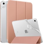 Coque Pour Ipad 10e Génération 2022 10,9 Pouces, Étui Avec Coque Arrière En Tpu Souple À Rabat Avec Support Semi-Transparent Protecteur Housse Antichoc Réveil/Sommeil Auto, Thé Au Lait Caramel