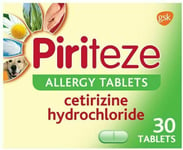 Piriteze Hayfever & Allergy Relief (30 Tablets) - Cetirizine Hydrochloride