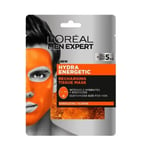 L'Oréal Paris Men Expert Masque Hydra Energetic Revitalisant en feuille, 1