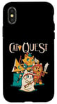 Coque pour iPhone X/XS Cat Quest RPG Hero Cats Jeu vidéo RPG Gamer Funny Cat